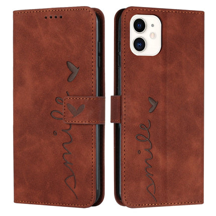 Skin Feel Heart Pattern Leather Phone Case, For iPhone 12 Pro Max, For iPhone 11, For iPhone 11 Pro, For iPhone 11 Pro Max