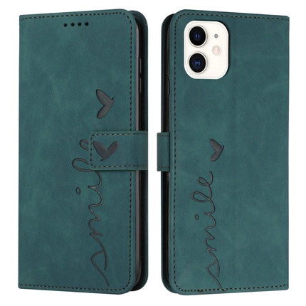 Skin Feel Heart Pattern Leather Phone Case, For iPhone 12 Pro Max, For iPhone 11, For iPhone 11 Pro, For iPhone 11 Pro Max