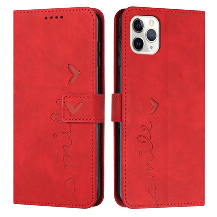 Skin Feel Heart Pattern Leather Phone Case, For iPhone 12 Pro Max, For iPhone 11, For iPhone 11 Pro, For iPhone 11 Pro Max