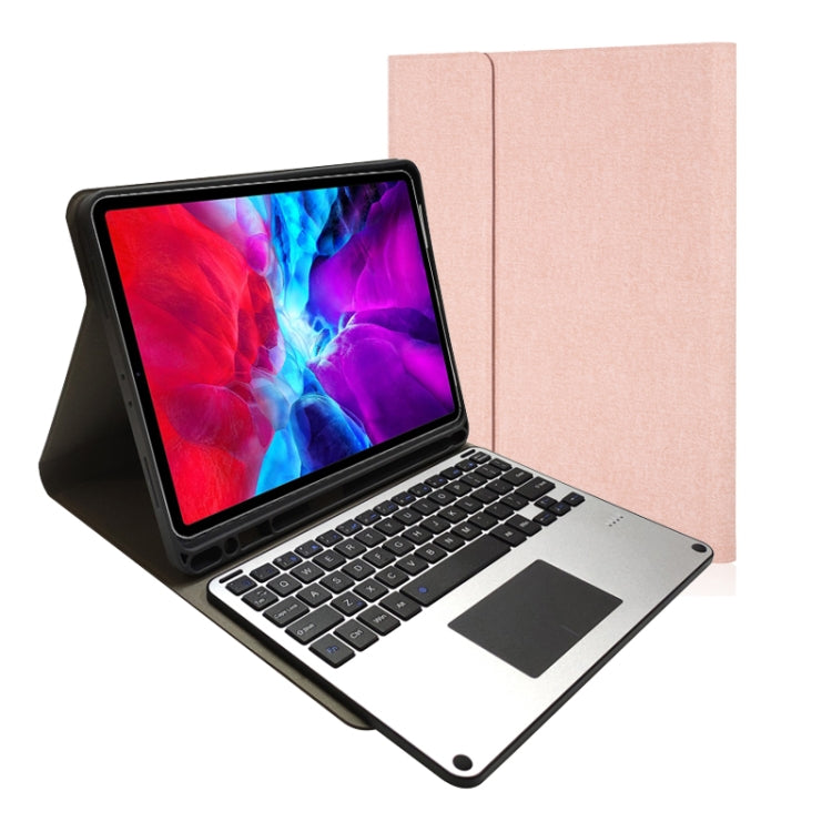 RK11L Aluminum Alloy Touch Bluetooth Keyboard Horizontal Flip Leather Case for iPad Pro 11 2020 / 2018 with Holder & Pen Slot