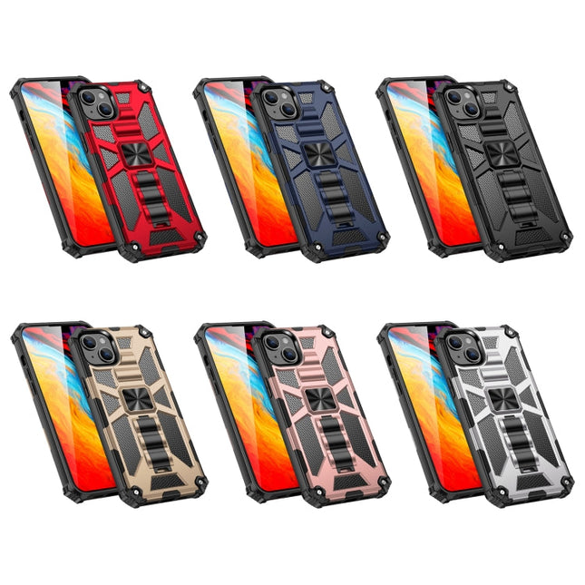 Armor Shockproof TPU + PC Magnetic Protective Phone Case with Holder, For iPhone 14, For iPhone 14 Pro, For iPhone 14 Pro Max, For iPhone 14 Plus
