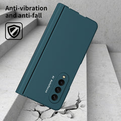 Macaron Hinge Phone Case with Stylus Pen Fold Edition & Protective Film, For Samsung Galaxy Z Fold3 5G