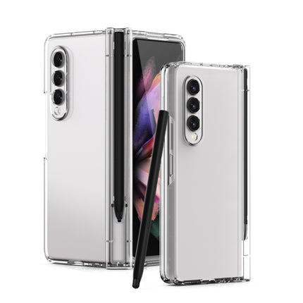 Macaron Hinge Phone Case with Stylus Pen Fold Edition & Protective Film, For Samsung Galaxy Z Fold3 5G