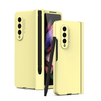 Macaron Hinge Phone Case with Stylus Pen Fold Edition & Protective Film, For Samsung Galaxy Z Fold3 5G