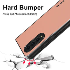 LC.IMEEKE Shock-resistant Plain Leather All-inclusive Protective Case, For Samsung Galaxy Z Flip4 5G, For Samsung Galaxy Z Fold4 5G