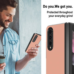 LC.IMEEKE Shock-resistant Plain Leather All-inclusive Protective Case, For Samsung Galaxy Z Flip4 5G, For Samsung Galaxy Z Fold4 5G