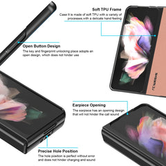 LC.IMEEKE Shock-resistant Plain Leather All-inclusive Protective Case, For Samsung Galaxy Z Flip4 5G, For Samsung Galaxy Z Fold4 5G