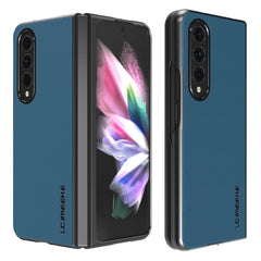 LC.IMEEKE Shock-resistant Plain Leather All-inclusive Protective Case, For Samsung Galaxy Z Flip4 5G, For Samsung Galaxy Z Fold4 5G