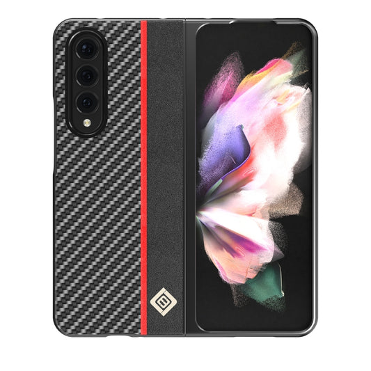 LC.IMEEKE Carbon Fiber Horizontal Flip Leather Phone Case, For Samsung Galaxy Z Flip4 5G, For Samsung Galaxy Z Fold4 5G