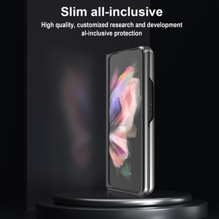 LC.IMEEKE Carbon Fiber Horizontal Flip Leather Phone Case, For Samsung Galaxy Z Fold4 5G