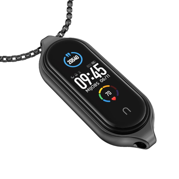 MIJOBS Metal Pendant Stainless Steel Watch Necklace, For Xiaomi Mi Band 5 / 6