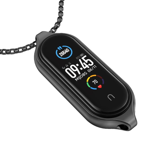 MIJOBS Metal Pendant Stainless Steel Watch Necklace, For Xiaomi Mi Band 5 / 6