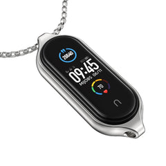 MIJOBS Metal Pendant Stainless Steel Watch Necklace, For Xiaomi Mi Band 5 / 6