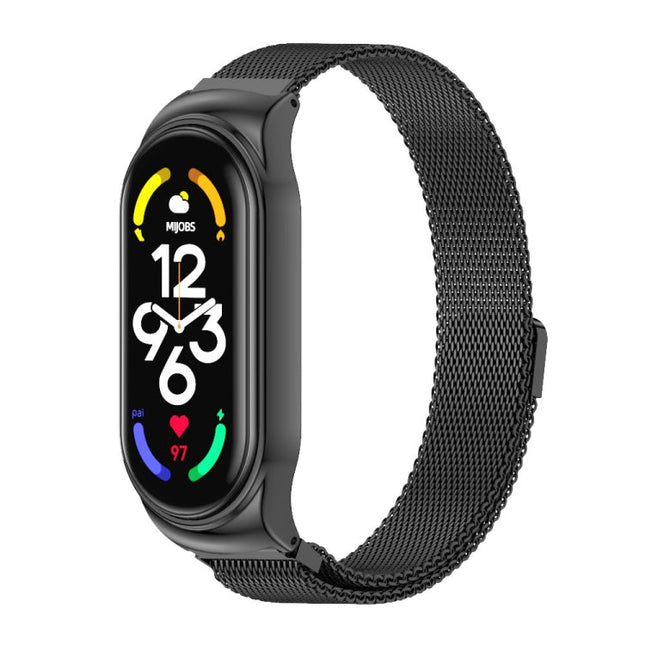 MIJOBS CS Milan Magnetic Stainless Steel Watch Band, For Xiaomi Mi Band 7 / 7 NFC