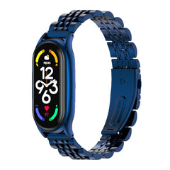 MIJOBS Plus Seven-bead Metal Stainless Steel Watch Band, For Xiaomi Mi Band 7 / 7 NFC
