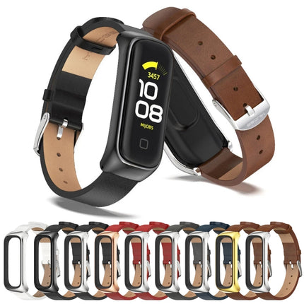 MIJOBS Metal Case Microfiber Leather Watch Band