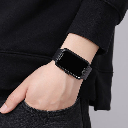 SKMEI 1873 PU Strap Waterproof LED Electronic Watch