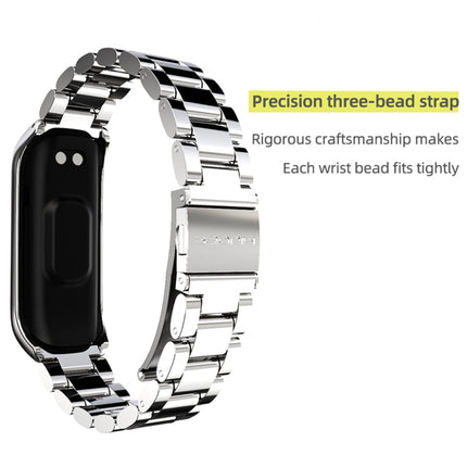 MIJOBS Three-bead Metal Stainless Steel Watch Band