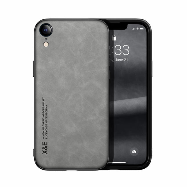 Skin Feel Magnetic Leather Back Phone Case, For iPhone XR, For iPhone XS Max, For iPhone SE 2022 / SE 2020 / 7 / 8, For iPhone 7 Plus / 8 Plus