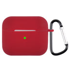 with Carabiner Wine Red / For AirPods 3