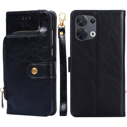 Zipper Bag PU + TPU Horizontal Flip Leather Phone Case, For OPPO Reno5 A, For OPPO Reno6 4G, For OPPO Reno8 5G, For OPPO Reno8 Pro 5G, For OPPO Reno8 Pro+ 5G, For OPPO Realme GT Master/Q3 Pro Carnival