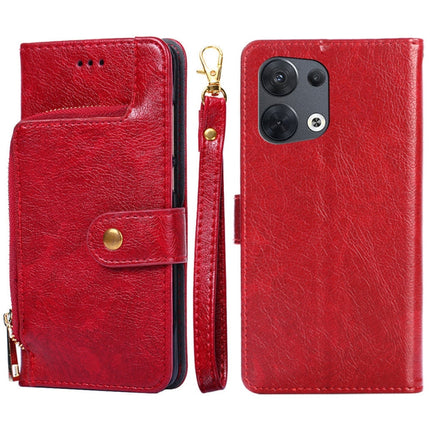 Zipper Bag PU + TPU Horizontal Flip Leather Phone Case, For OPPO Reno5 A, For OPPO Reno6 4G, For OPPO Reno8 5G, For OPPO Reno8 Pro 5G, For OPPO Reno8 Pro+ 5G, For OPPO Realme GT Master/Q3 Pro Carnival