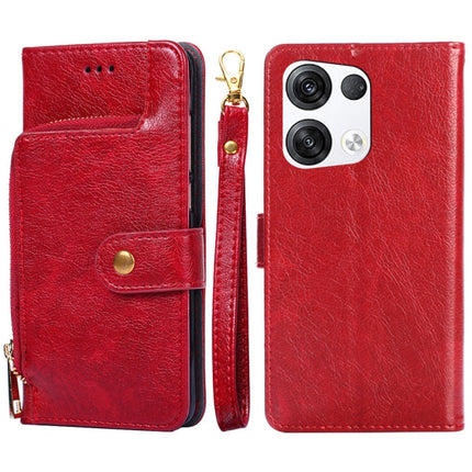 Zipper Bag PU + TPU Horizontal Flip Leather Phone Case, For OPPO Reno5 A, For OPPO Reno6 4G, For OPPO Reno8 5G, For OPPO Reno8 Pro 5G, For OPPO Reno8 Pro+ 5G, For OPPO Realme GT Master/Q3 Pro Carnival