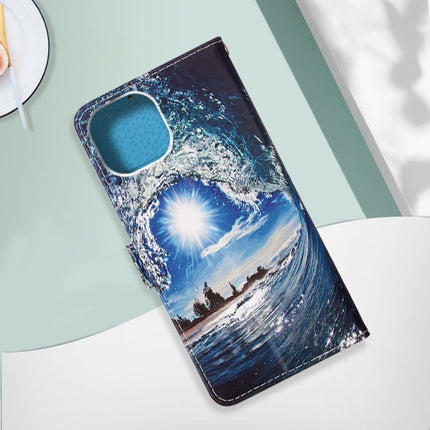 Painted Flat Texture Leather Case with Lanyard & Card Slot & Wallet & Holder, For iPhone 14, For iPhone 14 Plus, For iPhone 14 Pro