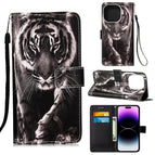 For iPhone 14 Pro / Black White Tiger