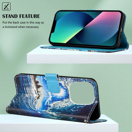 Painted Flat Texture Leather Case with Lanyard & Card Slot & Wallet & Holder, For iPhone 14 Pro Max