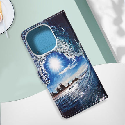 Painted Flat Texture Leather Case with Lanyard & Card Slot & Wallet & Holder, For iPhone 14 Pro Max