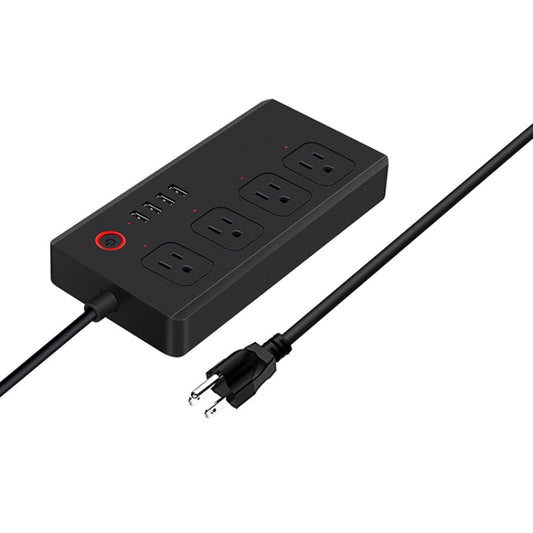 SM-SO301-U 2500W 4 Holes + 4 USB Smart Power Strip, US Plug, WiFi 10A, ZigBee 10A