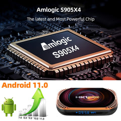 MECOOL HK1RBOX X4 4K TV Box, Android 11 Amlogic S905X4 CPU with RC, 4GB+32GB, 4GB+64GB, 4GB+128GB