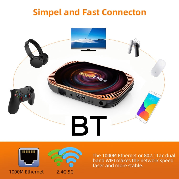 MECOOL HK1RBOX X4 4K TV Box, Android 11 Amlogic S905X4 CPU with RC