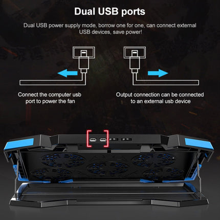 5 Fan 2 USB Lifting Folding Laptop Cooling Stand
