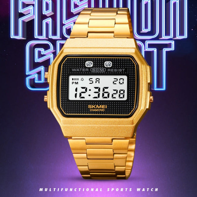 SKMEI 1952 Resin Mirror ABS Case Waterproof Electronic Watch