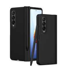 Macaron Hinge Phone Case with Stylus Pen Fold Edition & Protective Film, For Samsung Galaxy Z Fold4
