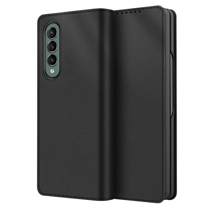 Split Type Horizontal Flip Foldable Leather Phone Case, For Samsung Galaxy Z Fold4