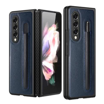 Litchi Texture Hinge Protection Folding Phone Case, For Samsung Galaxy Z Fold4