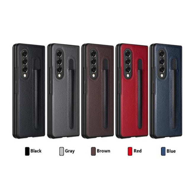 Litchi Texture Hinge Protection Folding Phone Case, For Samsung Galaxy Z Fold4