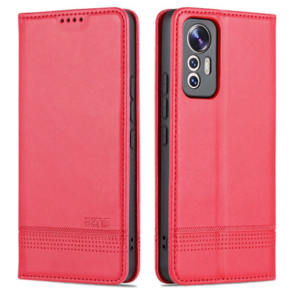 AZNS Magnetic Calf Texture Leather Phone Case