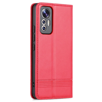 AZNS Magnetic Calf Texture Leather Phone Case