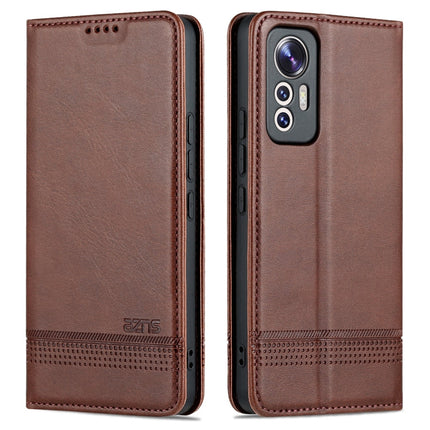 AZNS Magnetic Calf Texture Leather Phone Case