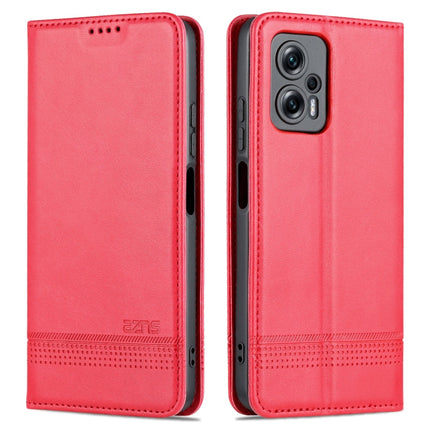 AZNS Magnetic Calf Texture Leather Phone Case