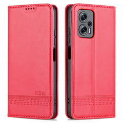 AZNS Magnetic Calf Texture Leather Phone Case, For Xiaomi 12 Lite, For Xiaomi Redmi Note 11T Pro / Poco X4 GT