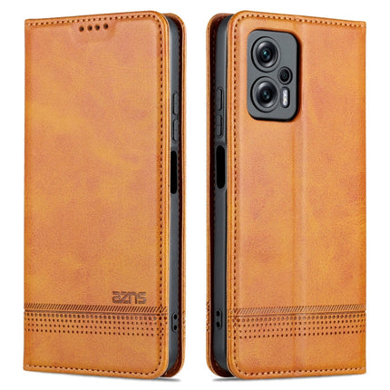 AZNS Magnetic Calf Texture Leather Phone Case