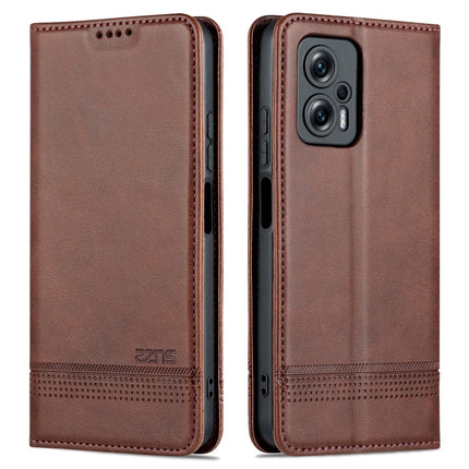 AZNS Magnetic Calf Texture Leather Phone Case