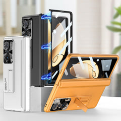 GKK Magnetic Hinge Flip Phone Case with Holder, For Honor Magic V