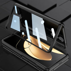GKK Magnetic Hinge Flip Phone Case with Holder, For Honor Magic V