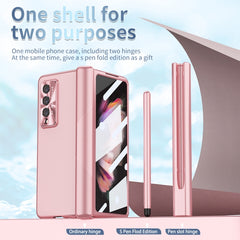 Electroplating Hinged Folding Phone Case with S Pen Fold Edtion, For Samsung Galaxy Z Fold3 5G